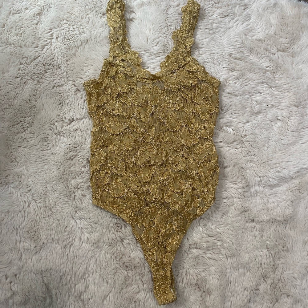 Vintage Victoria’s Secret gold lingerie one piece